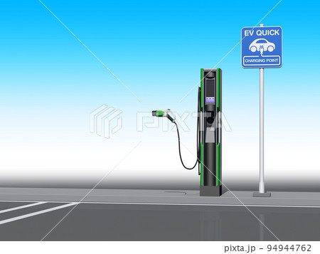 電気自動車　EV　充電スタンド　チャージャー　背景 94944762