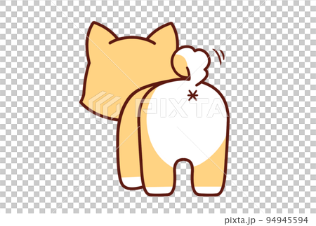 Shiba Inu with cute buttocks from behind 94945594