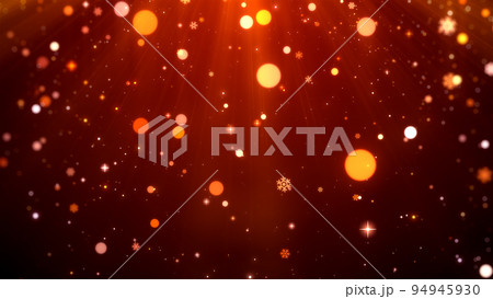 Snowflakes, blurred bokeh and shiny lights on red winter christmas and new year background Snowflakes, blurred bokeh and shiny lights on red winter christmas and new year background 94945930