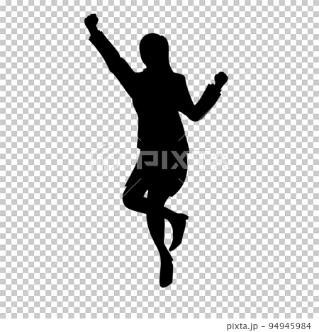 女商人剪影跳躍 94945984