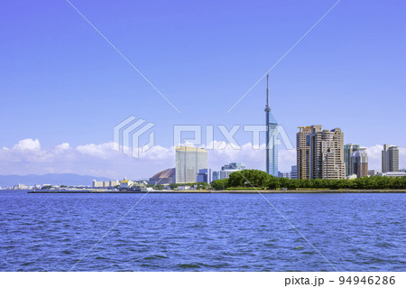 夏空と福岡タワー 福岡の絶景 夏空と福岡タワー 福岡の絶景 94946286