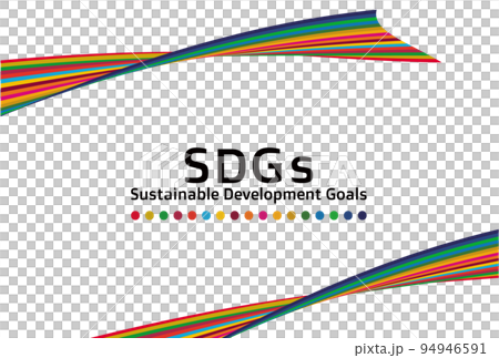 Sustainable Development Goals It is a 17-color ribbon art that is the concept color of the SDGs Design Vector 94946591