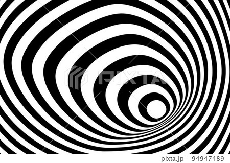 Black and white abstract striped background. Optical art. Vector.	 94947489
