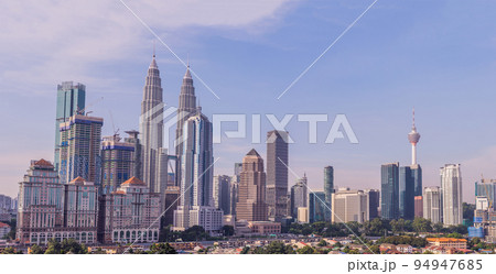 Kuala Lumpur skyline, view of the city, skyscrapers with a beautiful sky in the morning 94947685