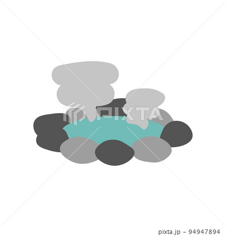 岩でできた露天風呂　シンプル 94947894