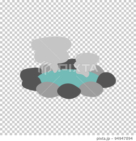 岩でできた露天風呂　シンプル 94947894