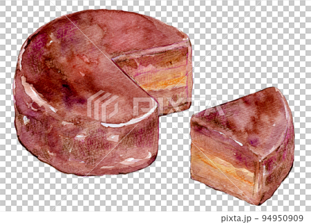Chocolate cake watercolor illustration Chocolate cake watercolor illustration 94950909