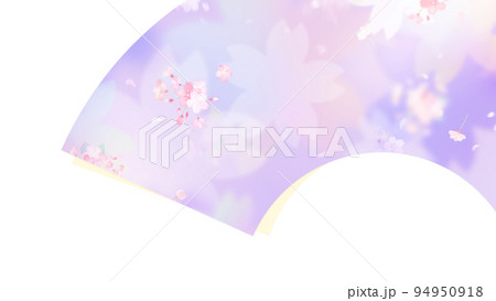 桜と扇をモチーフとした和風素材 桜と扇をモチーフとした和風素材 94950918