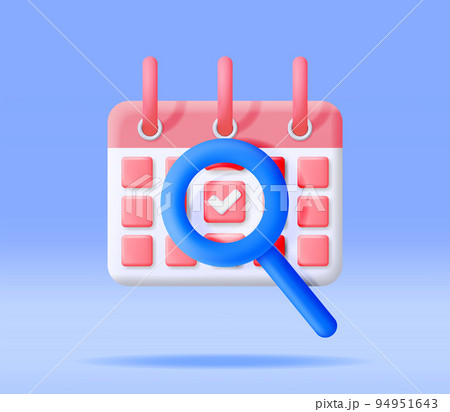 3D Paper Spiral Wall Calendar and Magnifying Glass 3D Paper Spiral Wall Calendar and Magnifying Glass 94951643