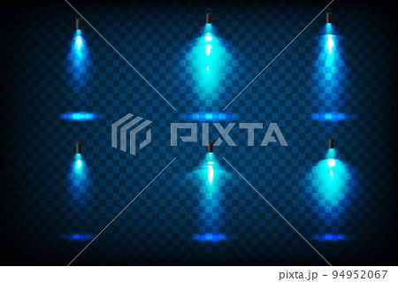 Vector Spotlights. Scene. Light Effects. Glow light effect. Vector illustration. Vector Spotlights. Scene. Light Effects. Glow light effect. Vector illustration. 94952067
