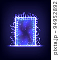 Portal to another universe with lightning. Teleport podium. Sci-fi magic gate in game fantasy 94952892