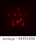 Glowing star fire. Magic stargate and symbol for sacrificial ceremony in game fantasy. Showing display interface. Teleportation gate 94952896