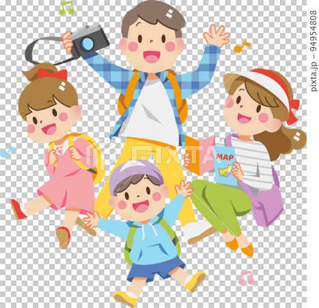 お出かけするアウトドア家族 お出かけするアウトドア家族 94954808