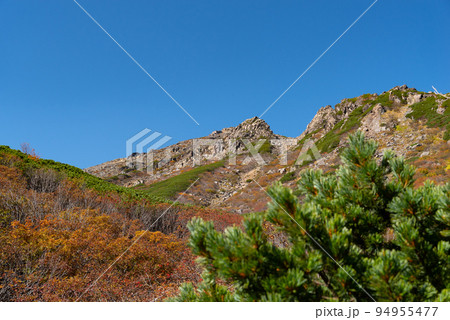 紅葉する御嶽山 94955477