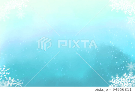 雪の背景2　水色 94956811
