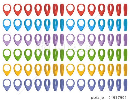 Location pointer pin icon vector set. GPS location pin Location pointer pin icon vector set. GPS location pin 94957995