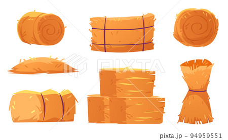 Hay bales, stacks, rolls and piles 94959551