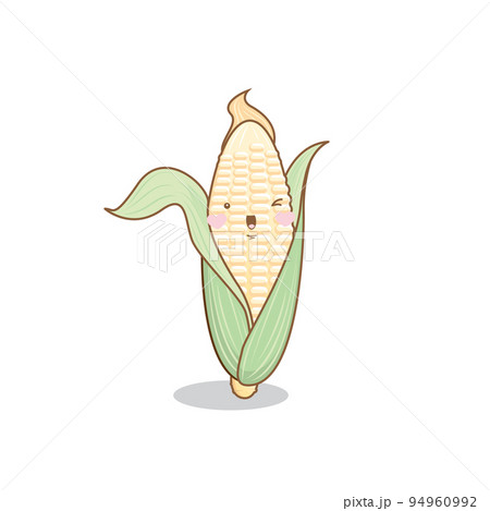 Cute funny corn vegetable cartoon kawaii style 94960992
