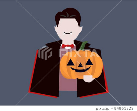 吸血鬼。ハロウィンの仮装パーティー。コスプレ、パーティー、かぼちゃ。 吸血鬼。ハロウィンの仮装パーティー。コスプレ、パーティー、かぼちゃ。 94961525
