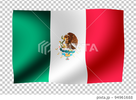 風ではためく・波打つ 国旗イラスト | メキシコ 風ではためく・波打つ 国旗イラスト | メキシコ 94961688
