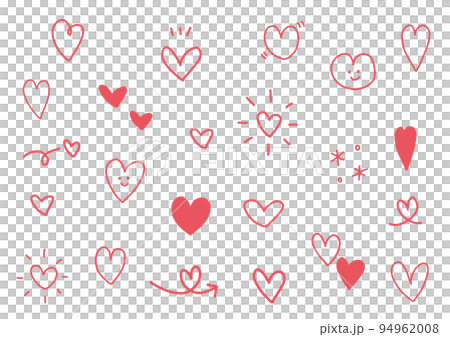 手寫的心設置紅色 94962008
