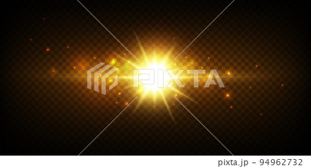 Set glow light effect with white sparks and golden stars shine with special light.White glowing light. Star Light from the rays. The sun is backlit. Bright beautiful star. Sunlight. EPS10. Set glow light effect with white sparks and golden stars shine with special light.White glowing light. Star Light from the rays. The sun is backlit. Bright beautiful star. Sunlight. EPS10. 94962732
