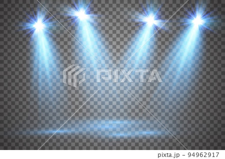 Vector Spotlights. Scene. Light Effects. Glow light effect. Vector illustration. 94962917