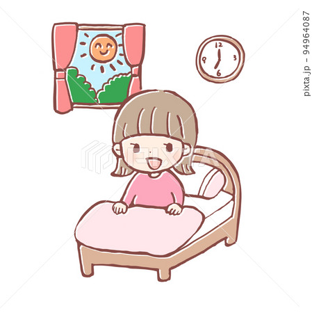 朝にスッキリ目覚める子どものイラスト 94964087