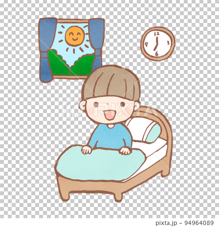 朝にスッキリ目覚める子どものイラスト 94964089