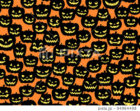 ハロウィンのかぼちゃのパターン背景 94964498