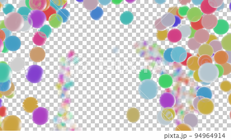 CG 粒子 許多五顏六色的球 94964914