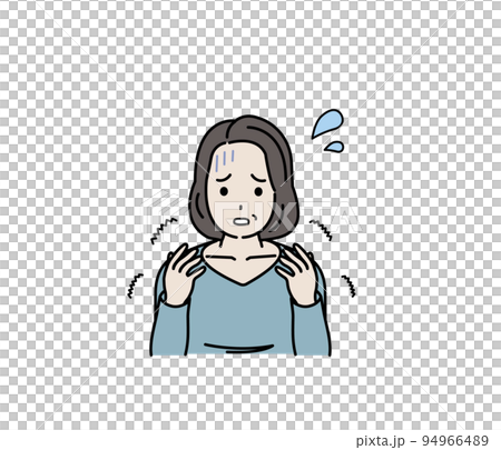 手麻麻痺風濕病症狀說明的中年婦女 94966489