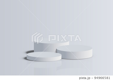 Display pedestal, Design platform, Empty product, White room and side lights. 3D rendering. 94966581