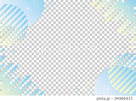 Geometry abstract Memphis light blue yellow gradation frame 94966915