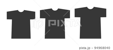 3着のサイズの違う半袖Tシャツのアイコン - S･M･Lサイズのイメージ素材 94968040