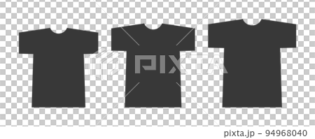 3着のサイズの違う半袖Tシャツのアイコン - S･M･Lサイズのイメージ素材 94968040