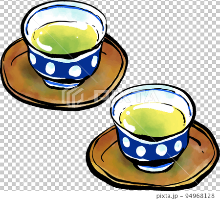 茶杯的手寫插圖(毛筆書寫風格) 茶杯的手寫插圖(毛筆書寫風格) 94968128