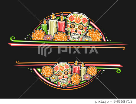 Vector border for Day of the Dead Vector border for Day of the Dead 94968715