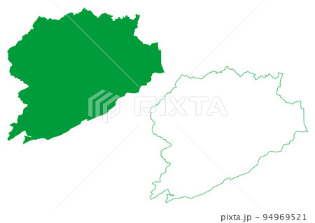 Jucas municipality (Ceara state, Municipalities of Brazil, Federative Republic of Brazil) map vector illustration, scribble sketch Jucas map 94969521