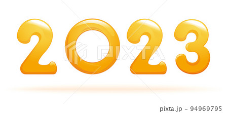 number written in yellow funny cartoon letters 94969795