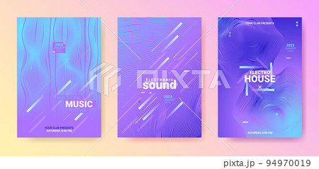 Dance Music Flyer. Electro Party Cover. Vector 3d Background. Gradient Wave Line. Blue Purple Dance Music Flyer. Futuristic Fest Illustration. Techno Sound Poster. Dance Music Flyer Set. Dance Music Flyer. Electro Party Cover. Vector 3d Background. Gradient Wave Line. Blue Purple Dance Music Flyer. Futuristic Fest Illustration. Techno Sound Poster. Dance Music Flyer Set. 94970019