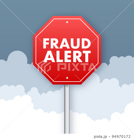 Fraud alert. Security Audit, Virus Scanning, Cleaning, Eliminating Malware, Ransomware. Vector stock illustration. Fraud alert. Security Audit, Virus Scanning, Cleaning, Eliminating Malware, Ransomware. Vector stock illustration. 94970172