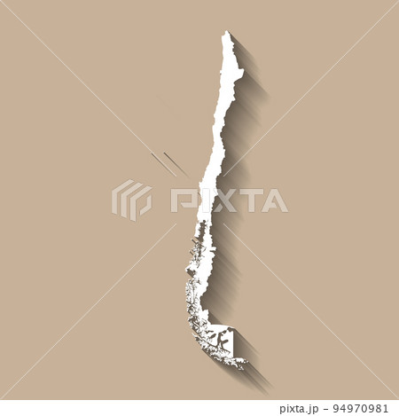 Chile vector country map silhouette 94970981