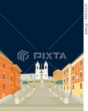 スペイン広場 piazza di spagna ローマ roma 夜景 スペイン広場 piazza di spagna ローマ roma 夜景 94972134
