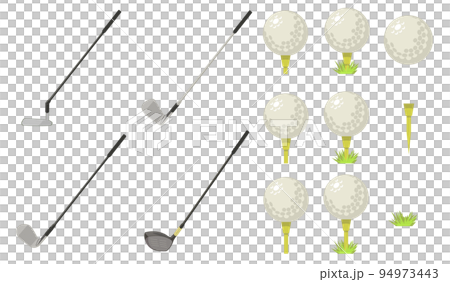 ゴルフ用品セット ゴルフボールとゴルフクラブ ゴルフ用品セット ゴルフボールとゴルフクラブ 94973443
