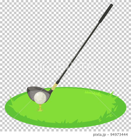 司機和高爾夫球與草坪 94973444