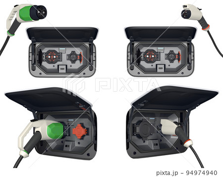 電気自動車　EV　充電スタンド　充電口　チャージャー 94974940