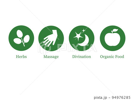 セラピー系　アイコン　ハーブ・ハンド・占い・フード 94976285
