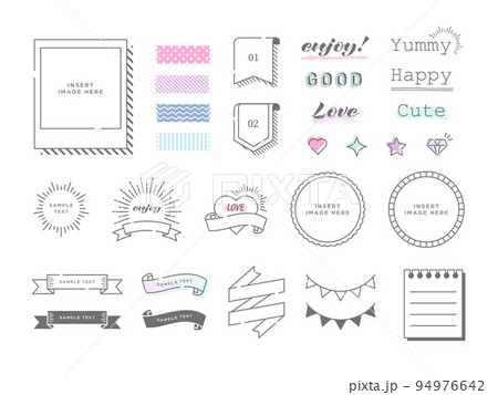 リボン素材&フレームセット 94976642