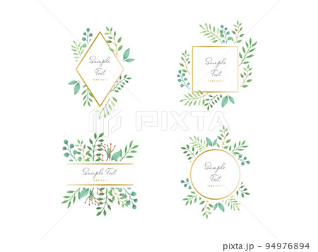 リーフのフレームセット2 Leaf Frame Vector Art リーフのフレームセット2 Leaf Frame Vector Art 94976894